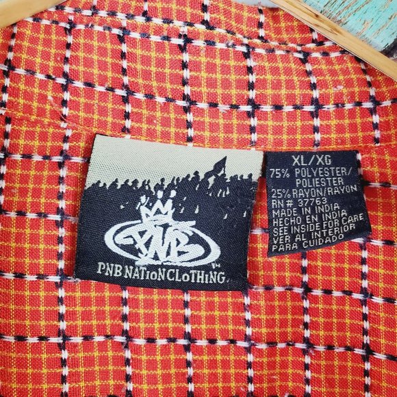 Vintage PNB National Oversized Button-up Woven Shirt Sz XL - Picture 4 of 10